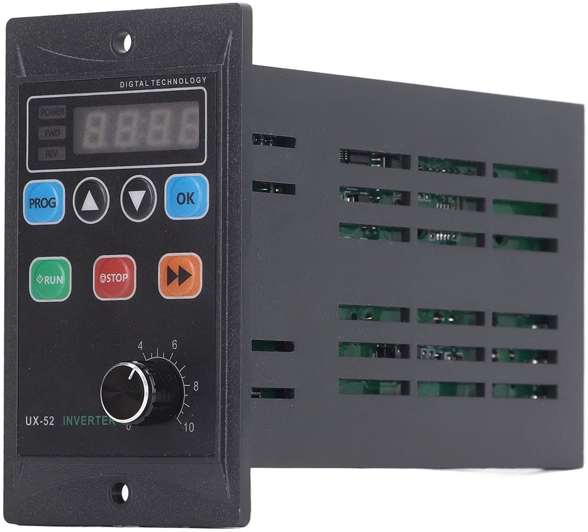 SnelShoppen - VFD Omvormer, 1-Fase naar 3-Fase Converter, AC 220V/2.2KW 3PK 10A met Vector Controle voor Motoren, Ventilatoren, Waterpompen en Automat