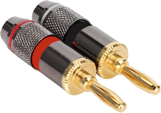 SnelShoppen - 24K Gouden Geplateerde Koper Banana Plug Audio Kabel Connector voor Luidspreker - Perfecte Geluidskwaliteit - Duurzaam en Betrouwbaar — afbeelding 5