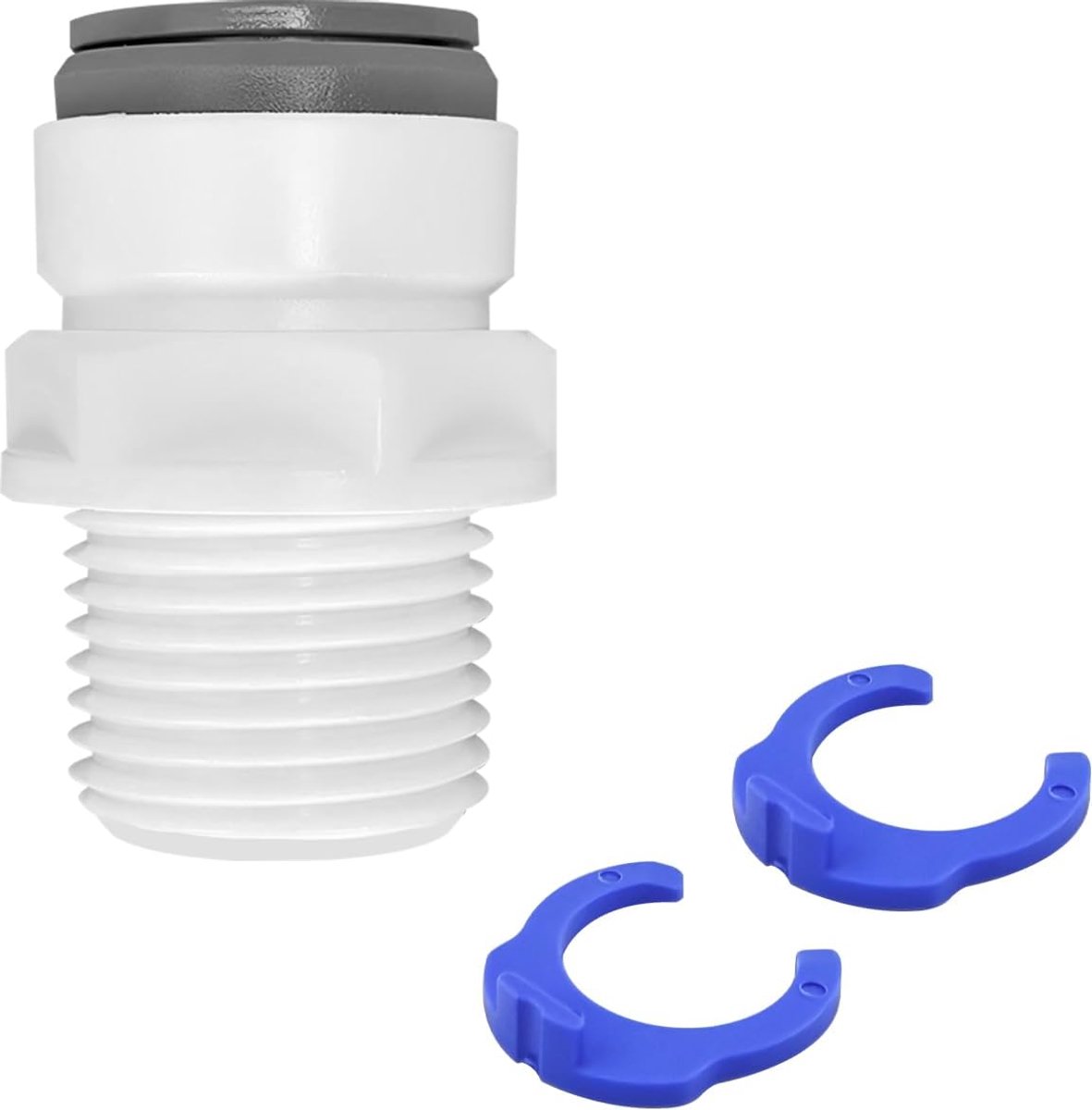 SnelShoppen - 1pcs RO Waterfilter Aansluitingen, 1/2" Mannetje naar 1/2" Rechte Buiskoppeling, Verbinding Adapter voor Omgekeerde Osmose Waterfilter,