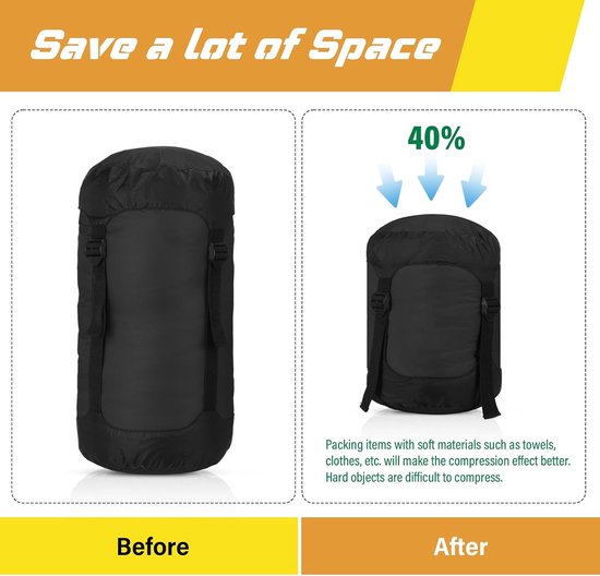 Compressiezakken voor Backpacking - Waterdichte Opbergzakken voor Slaapzakken - Ruimtebesparende Oplossingen voor Wandelen en Kamperen - 5L/10L/15L/20L/35L — afbeelding 3