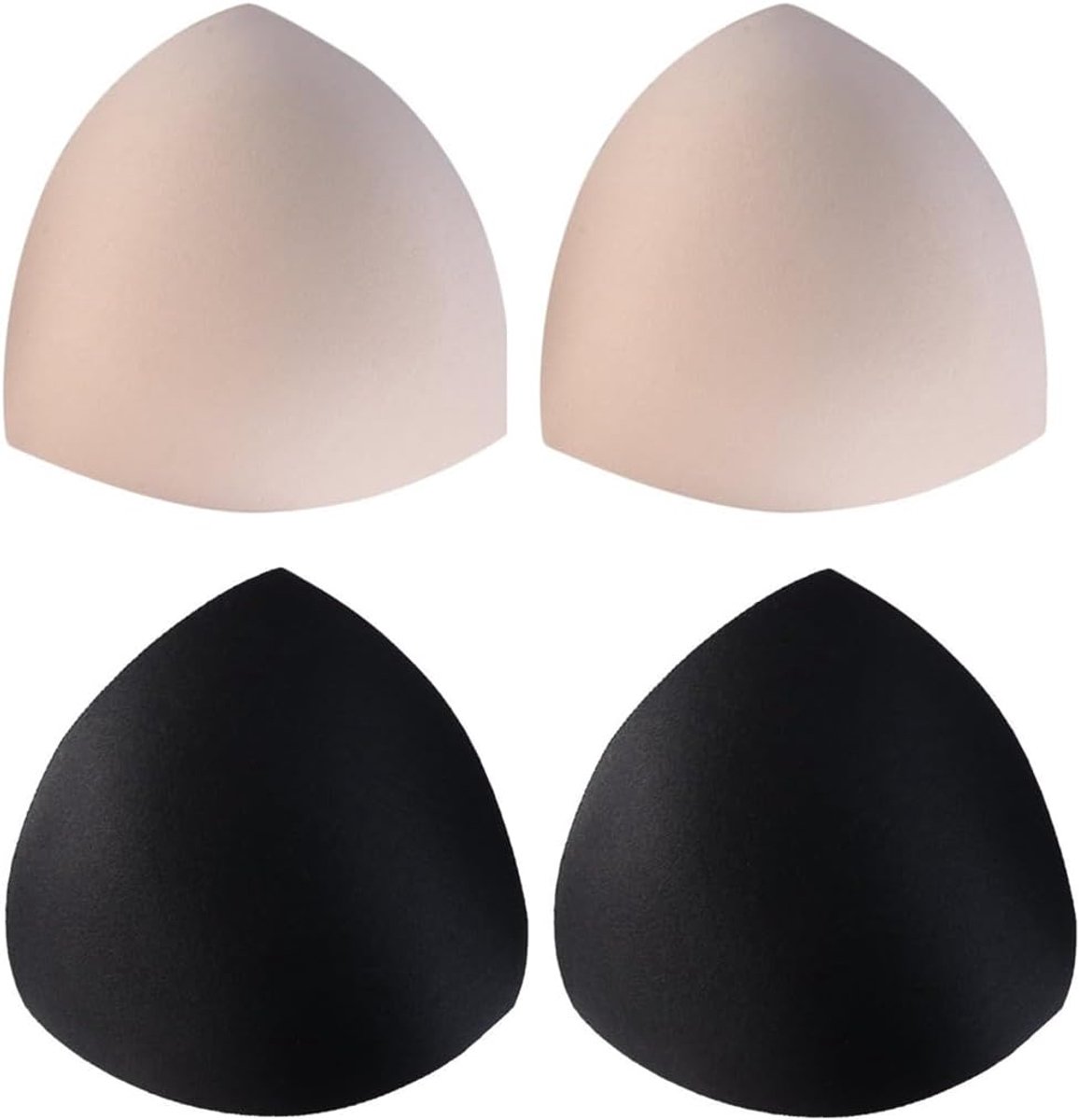Borstpads 2 paar - Zwart en beige - Ademend katoen - Comfortabel voor sportbeha's - ShopVlot