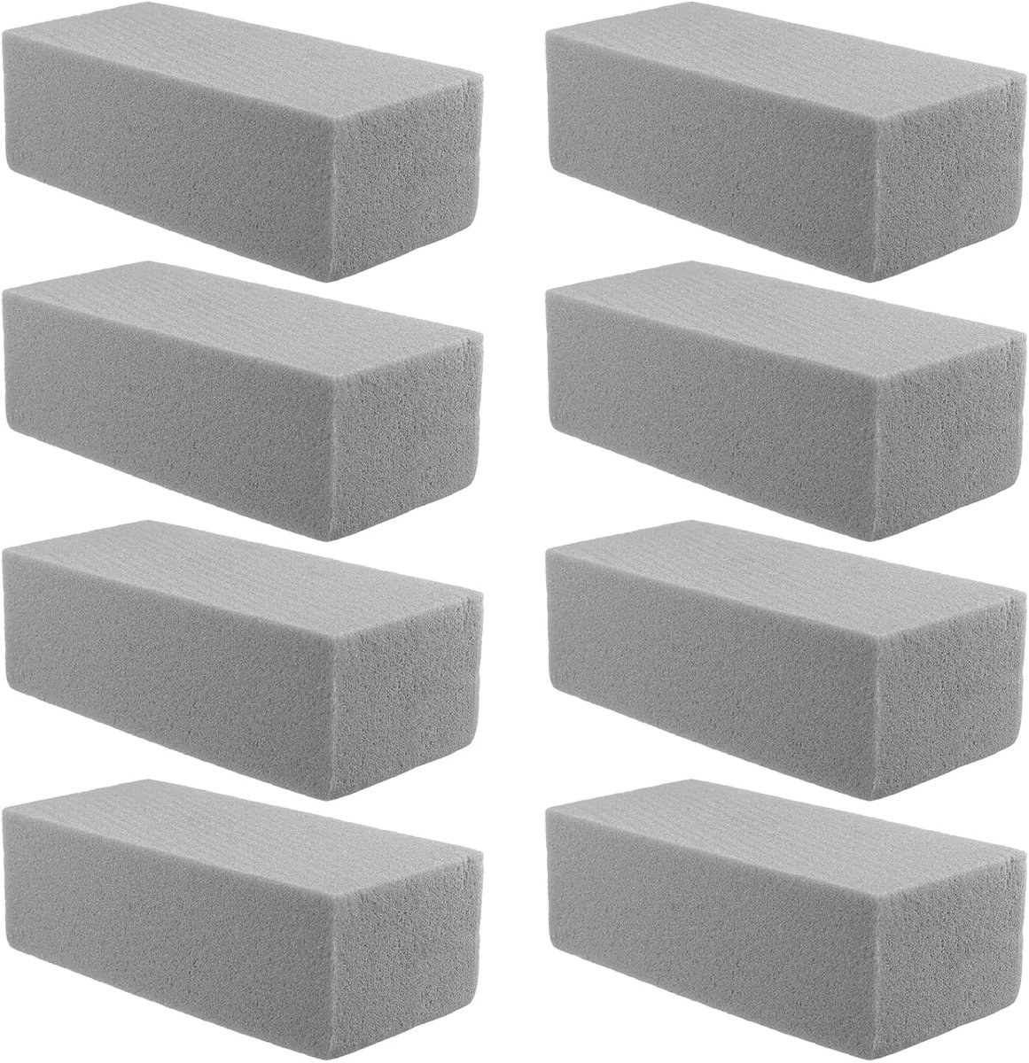 Drogen bloemen foam 8 stuks - grijs - stevig materiaal - ideaal voor bruiloften - ShopVlot