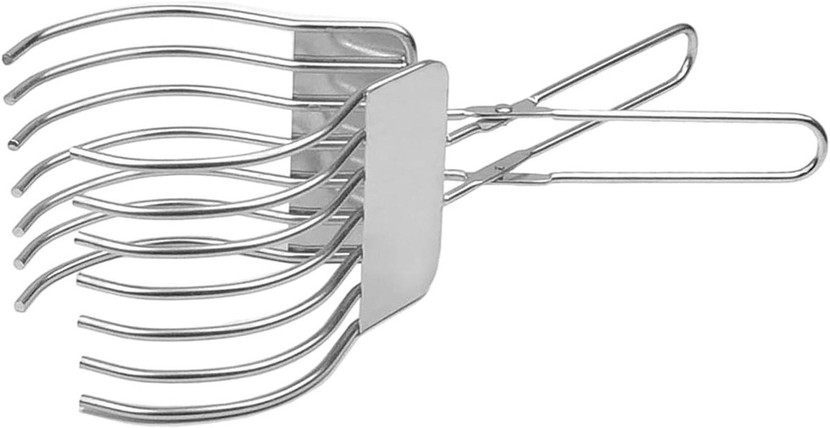 Vlees Snijden Gids - Vleessnijder Brood Klem - Keukenwerk Vereenvoudigen - Roestvrij Staal Tanden - 27.5 cm - Zilverkleurig