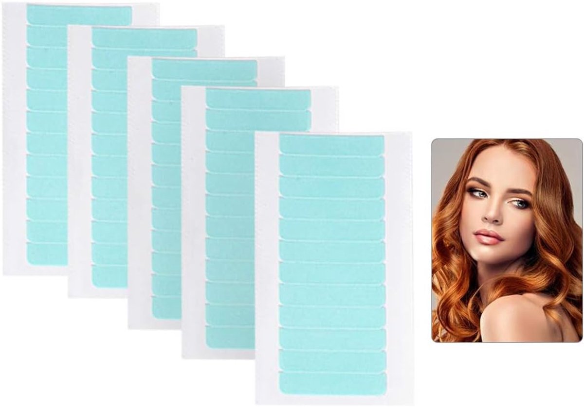 SnelShoppen - 60 Stuks Haarverlenging Lijm Dubbelzijdige Onzichtbare Haarverlenging Film - Milieuvriendelijk, Hoge Hechting, Eenvoudig te Verwijderen,