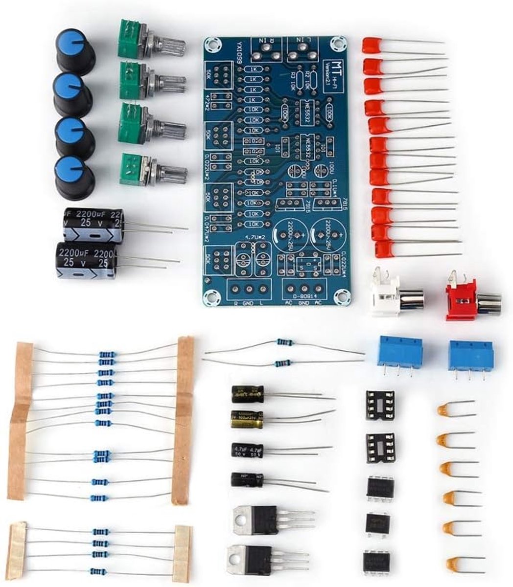 SnelShoppen - AMP Voorversterker Versterker Volume Regelaar DIY Set Kits Laag/Midden/Hoog Toongeluid
