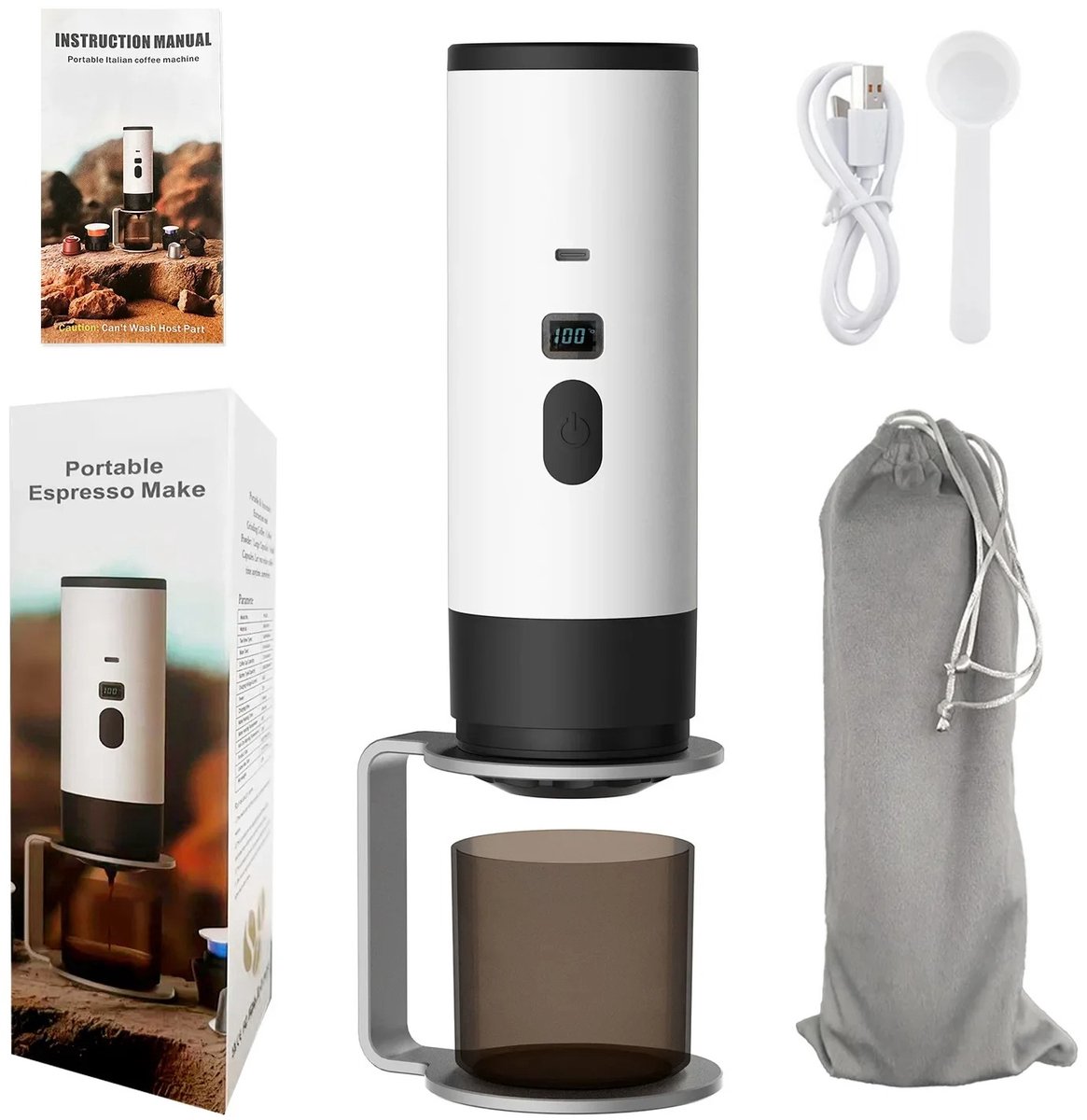 House Of Atelier - Draagbare koffiezetmachine - Portable Espresso - Espressomachine - Voor Onderweg, Reizen en Camping