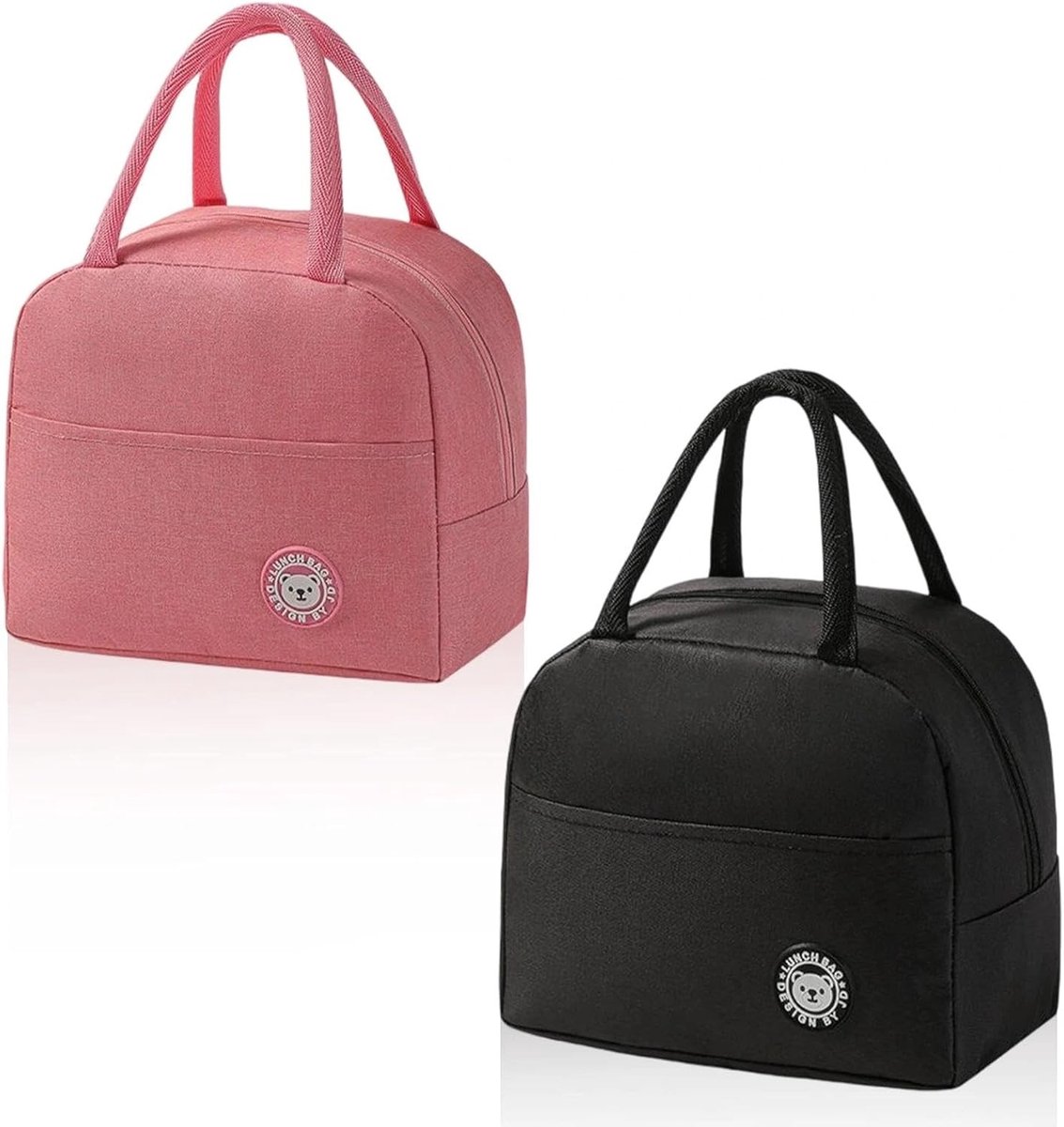 Mini Koeltas - Zwart - 23 x 13 x 21 cm - Water- en Oliedichte Lunchtas met Handgrepen - Voor Bedrijven en Scholen