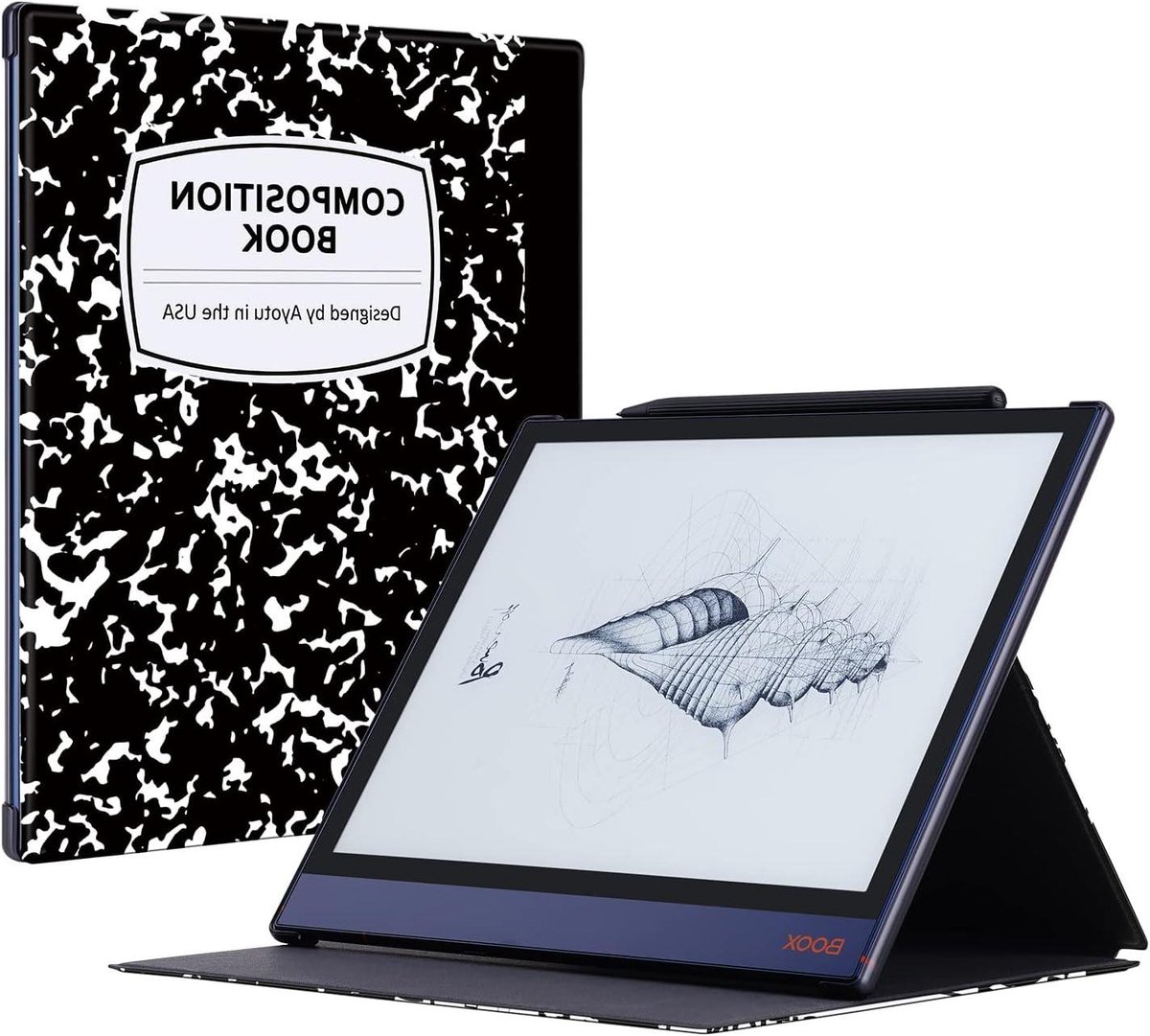 Tablethoes Onyx BOOX - E-reader hoes - Bescherming en lezen - Automatisch slaap/waakfunctie - 10.3 inch - Melk wit
