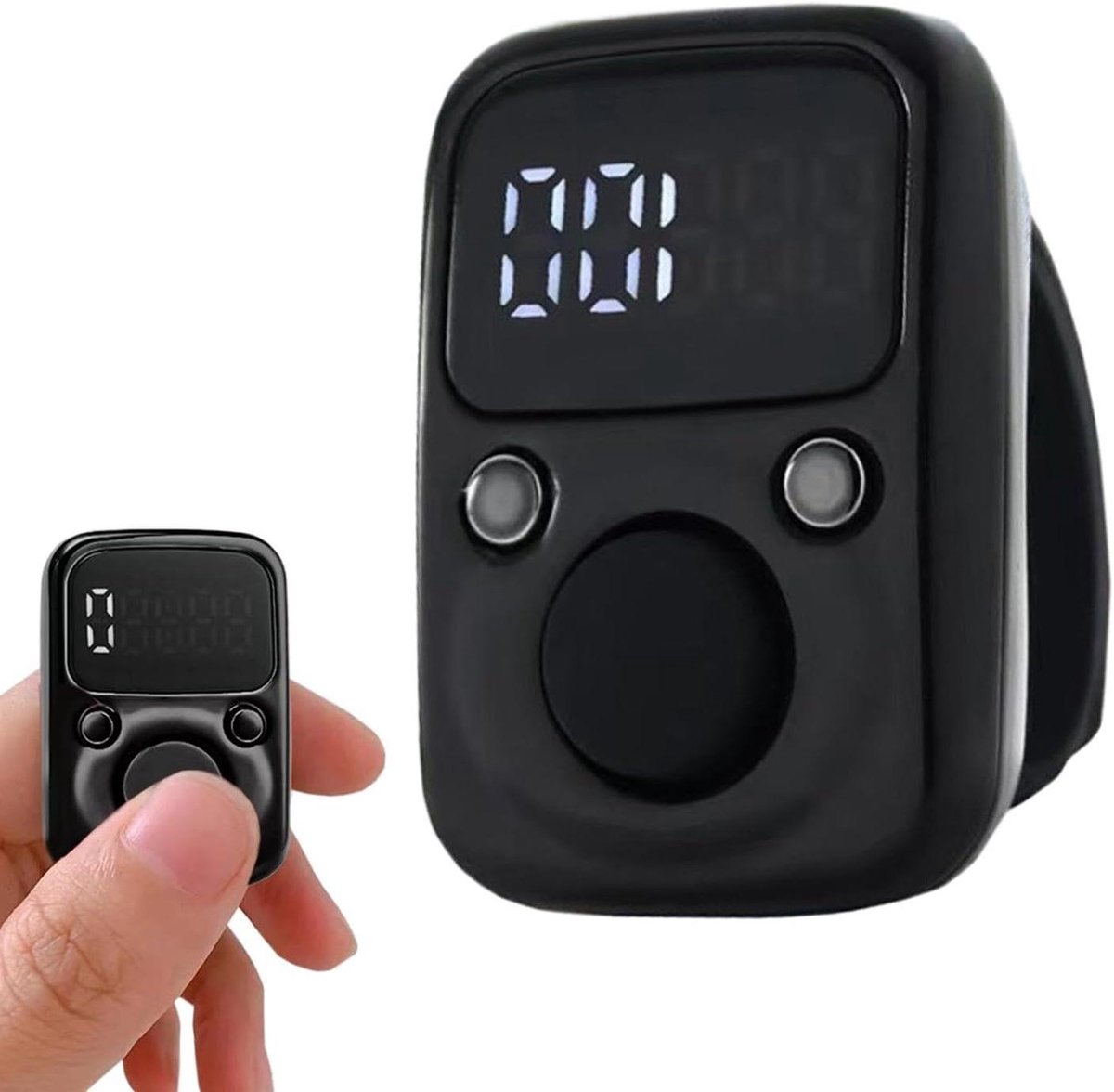 Digitale Tally Counter - Handteller Clicker - Activiteiten Tellen - Waterdichte Bescherming - 8 x 7.8 x 4.5 cm - Zwart