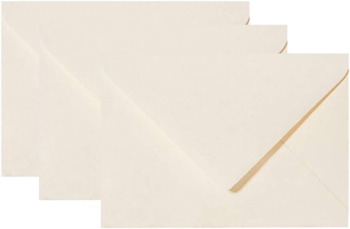 B6 enveloppen 12,5 x 17,5 cm - zachte crème chamois - 120 g/m² - perfect voor bruiloften - ShopVlot
