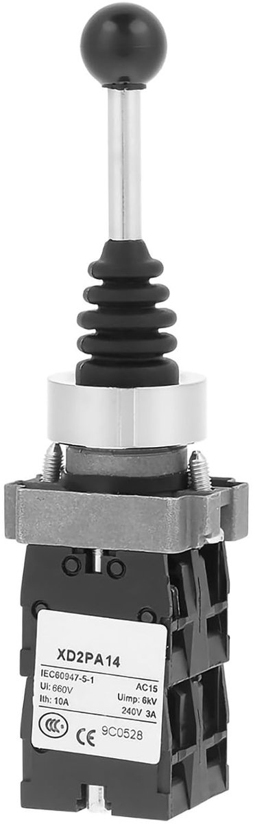 SnelShoppen - Joystick Schakelaar AC 380V DC 220V 4NO Vergrendelbare In 4 Posities Zelfvergrendelende Kruisschakelaar Met Enkele Hefboom Joystick
