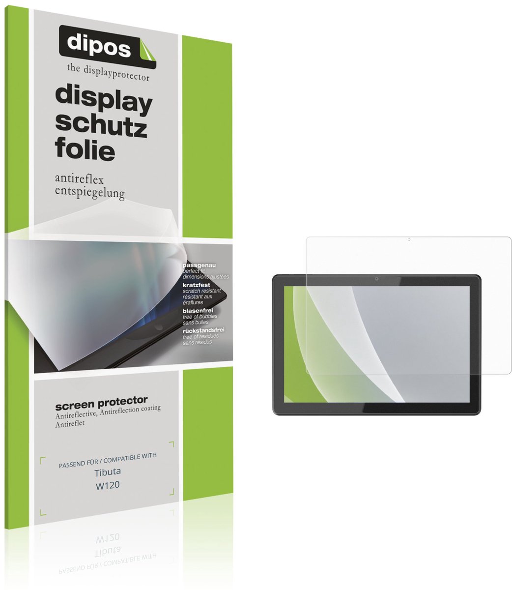 dipos – 2x Matte Beschermfolie geschikt voor Tibuta W120 | Krasbestendige & antireflecterende Screenprotector Ultra-Thin