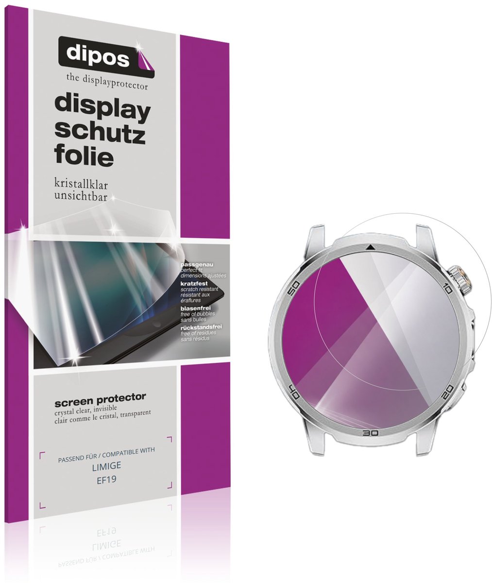 dipos – 6x Beschermfolie geschikt voor LIMIGE EF19 | Krasbestendige & heldere Screenprotector Ultra-Thin