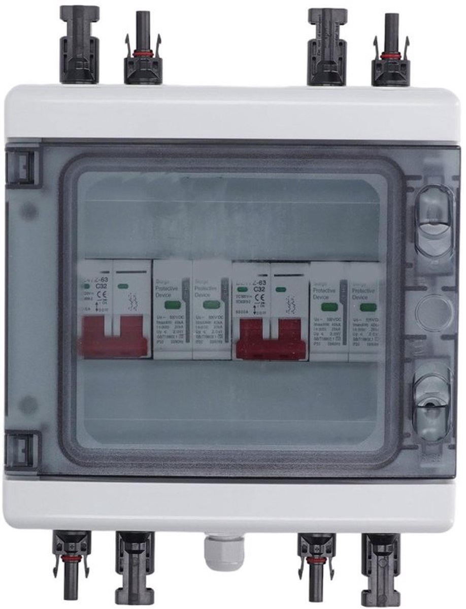 Zonne Stroomonderbreker - PV Schakelaar - Zonne-energie Systemen - IP65 Waterdicht - DC 500V 32A - Grijs