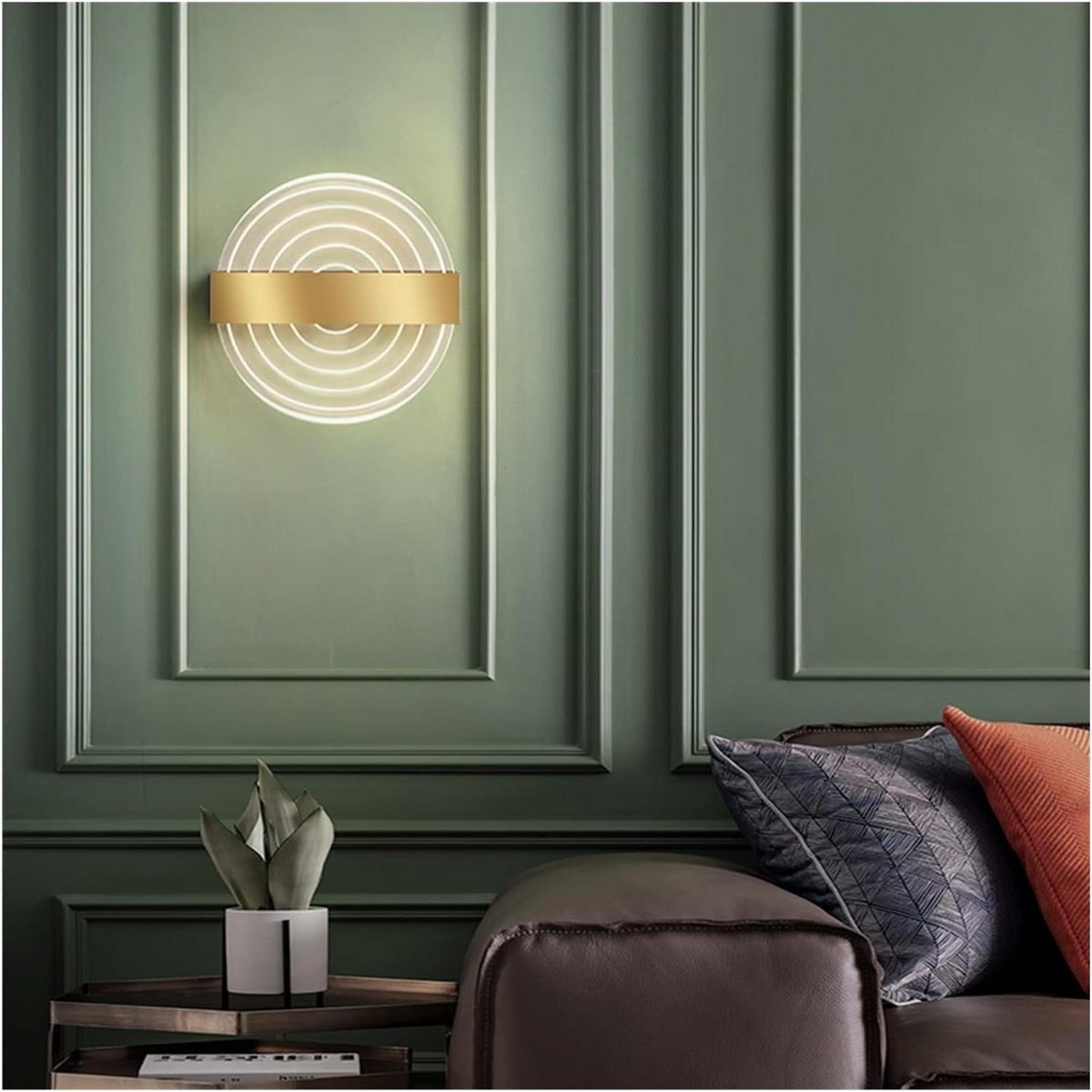 Wandlamp LED - Wandverlichting Slaapkamer - Moderne Sfeer Creëren - Gelijkmatig Licht - 19 cm - Goud