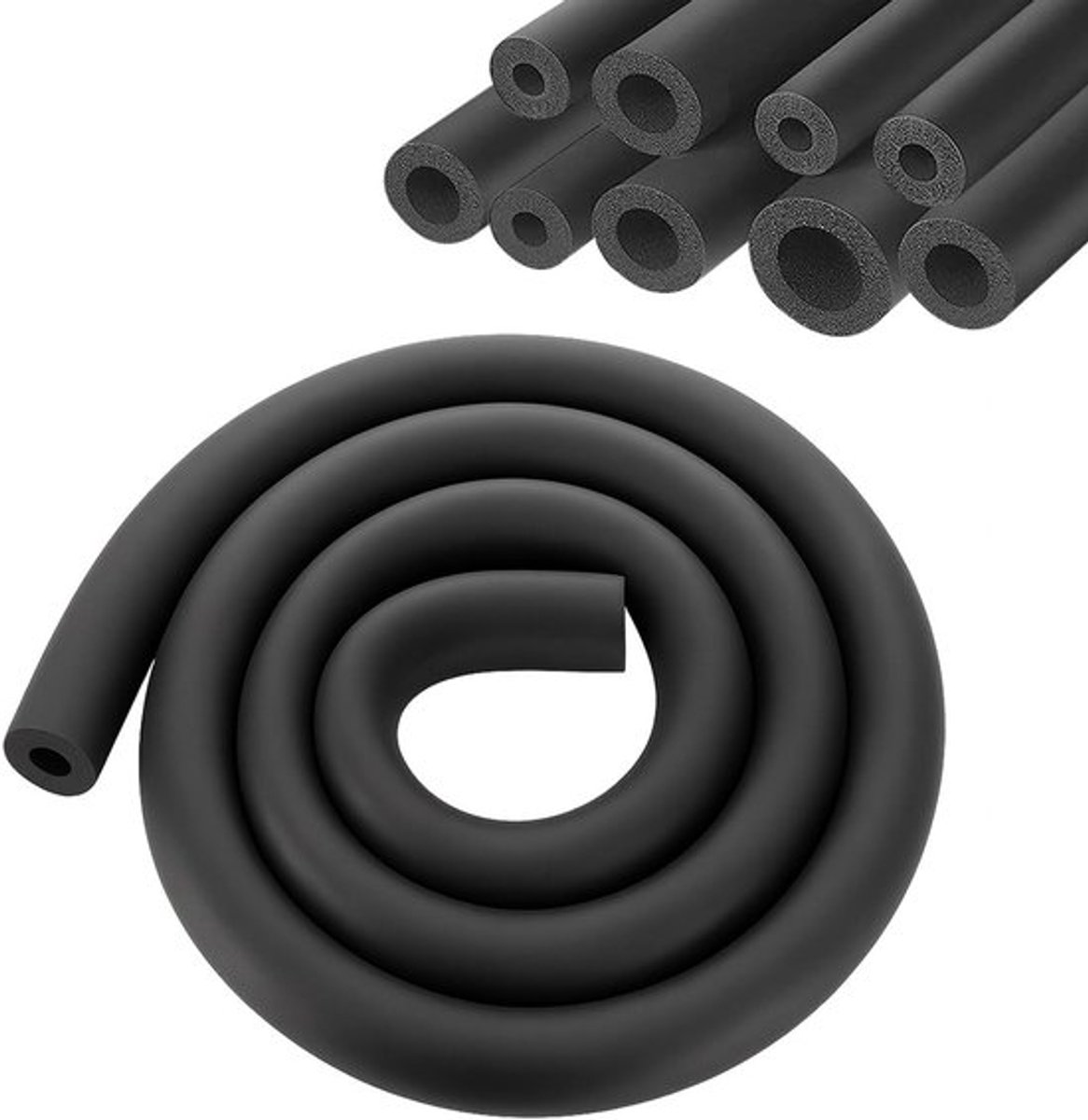 Isolatieschuim voor leidingen Ø 32mm - Zwart isolatietube voor verwarmingsleidingen en koperen buizen - 1.8m lange isolatie voor energie-efficiëntie en geluidsreductie