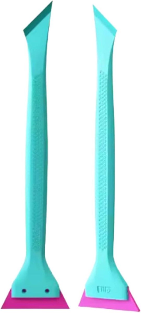 Glas Trekker - Folieschraper Raamwisser - Ramen Reinigen - Ergonomische Anti-slip Grip - 24x5x2 cm - Blauw