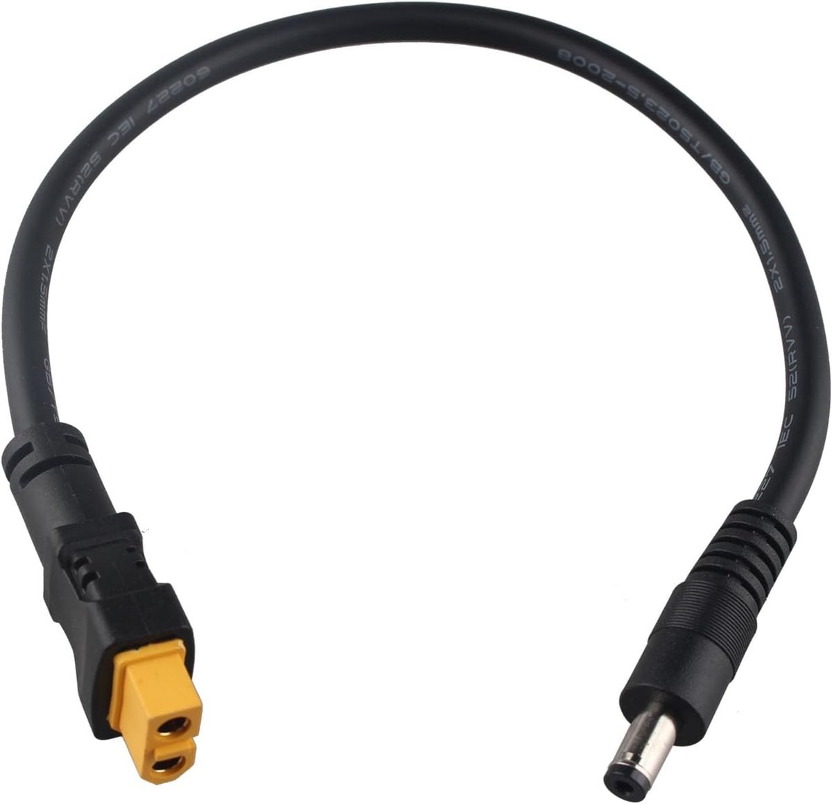 SnelShoppen - 30CM DC5521 Mannetje naar XT60 Vrouwelijke Stroomkabel DC Connector voor Drones FPV Monitor 5.5 x 2.1mm Opladen voor Draagbare Oplaadsta