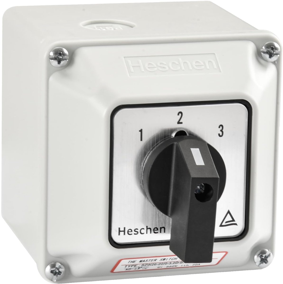 SnelShoppen - Universele Cam Selector Schakelaar, 660V, 20A, ON-OFF, 4 Posities, 8 Klemmen, Met Hoofdschakelaar, Buitenbox, CE Keuring