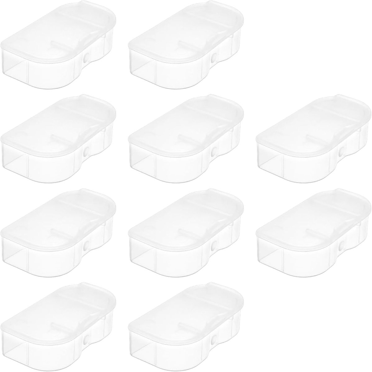 SnelShoppen - 10-delige Batterij Beschermdoos PP Voor Nikon EN-EL15 EL15A EL15B D500 D600 D610 Camera's - Transparante Batterijopslag