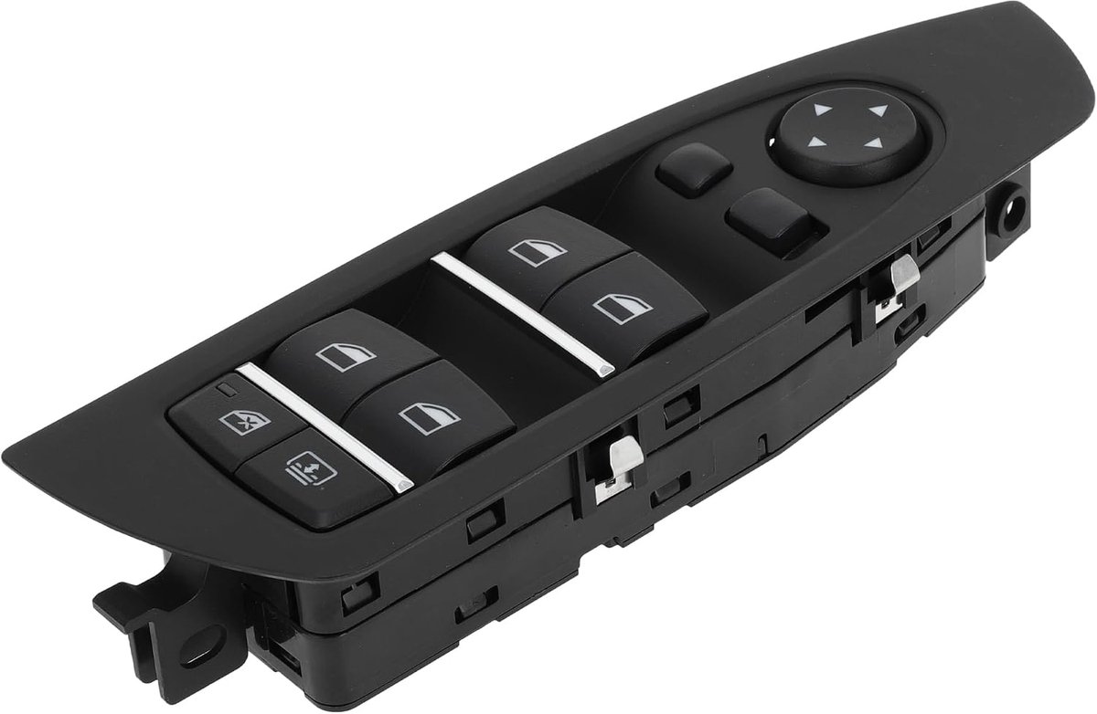 SnelShoppen - Raambedieningsschakelaar ABSOPRO No.61319241915 voor BMW 740i 750i 2011-2015 - Zwart Plastic - Perfecte Vervanging