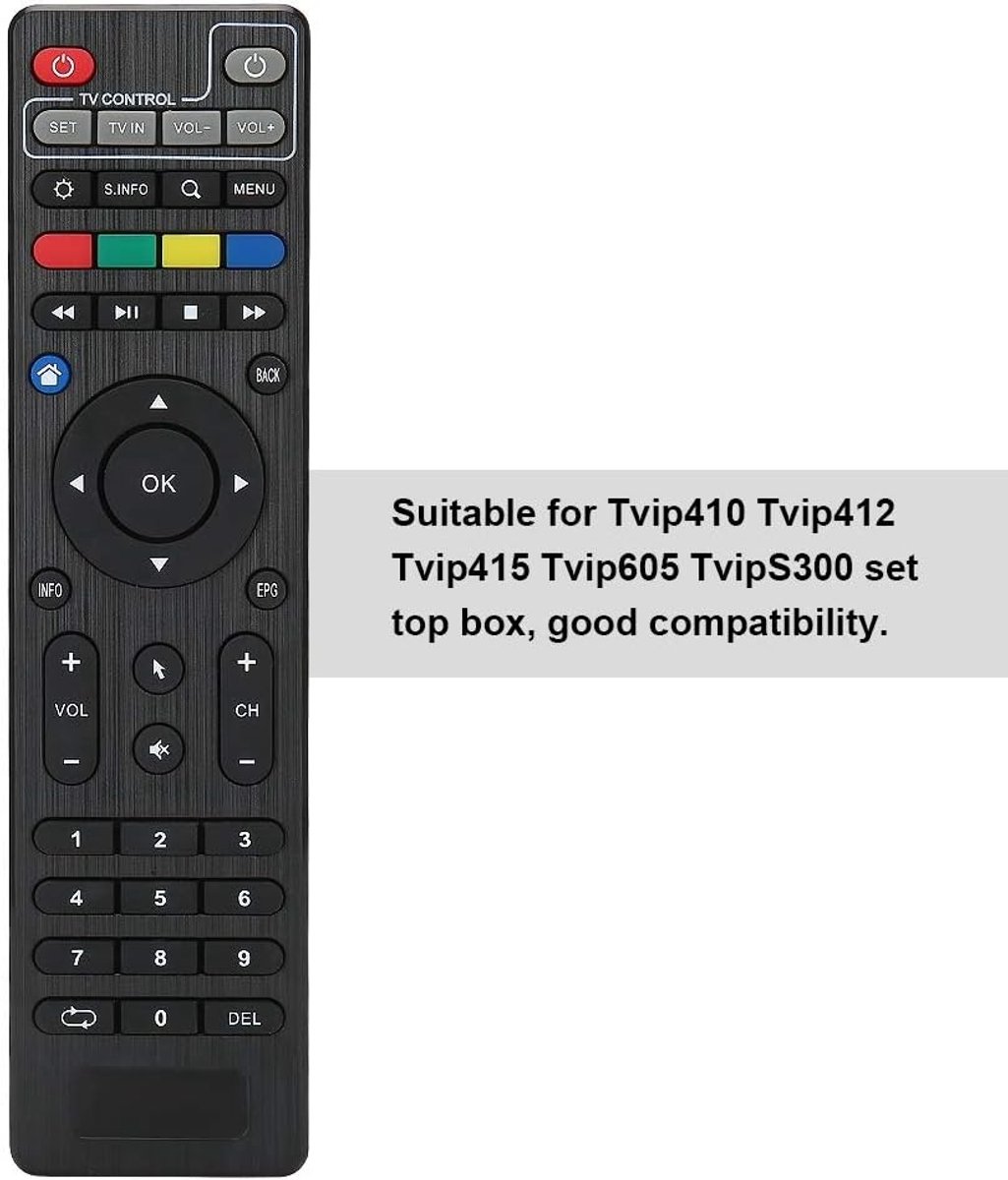 Afstandsbediening voor TVIP S1, TVIP Sbox, V605, V412 en V415 - Universele TV Afstandsbediening met Gemakkelijke Toegang en Compatibiliteit