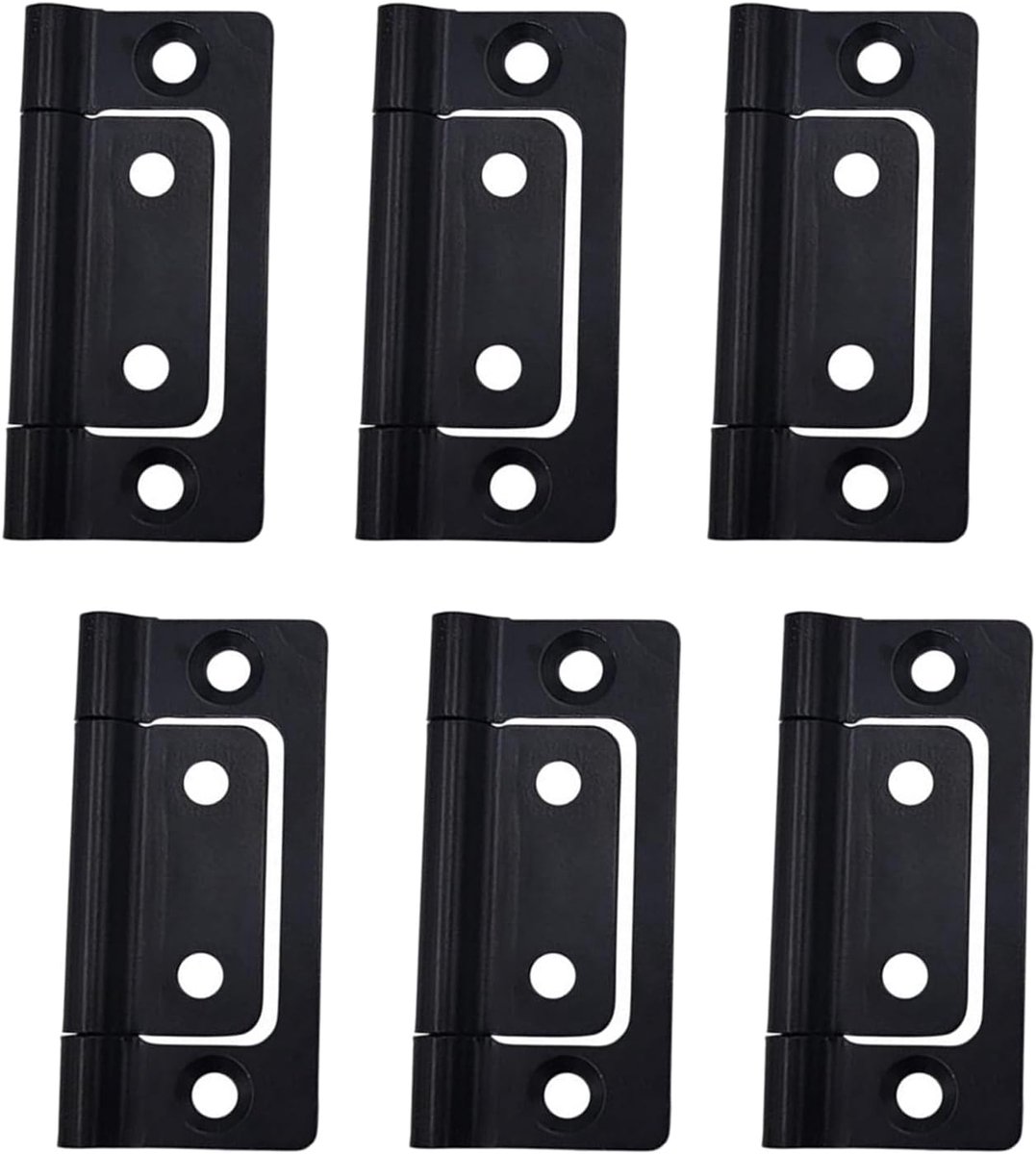Inbouwscharnieren 2 x 1 Inch - Zwart - Stille werking - Geschikt voor meubels - SnelShoppen