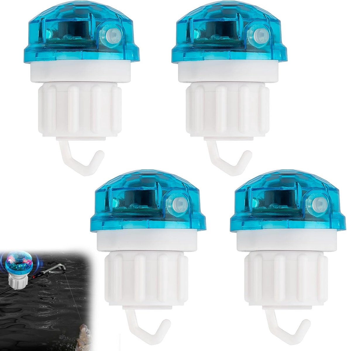 SnelShoppen - 4 x Vis Beet Indicators Elektronische Beetmelders LED Beetindicatoren met Bewegingssensor voor Dag en Nacht Vissen