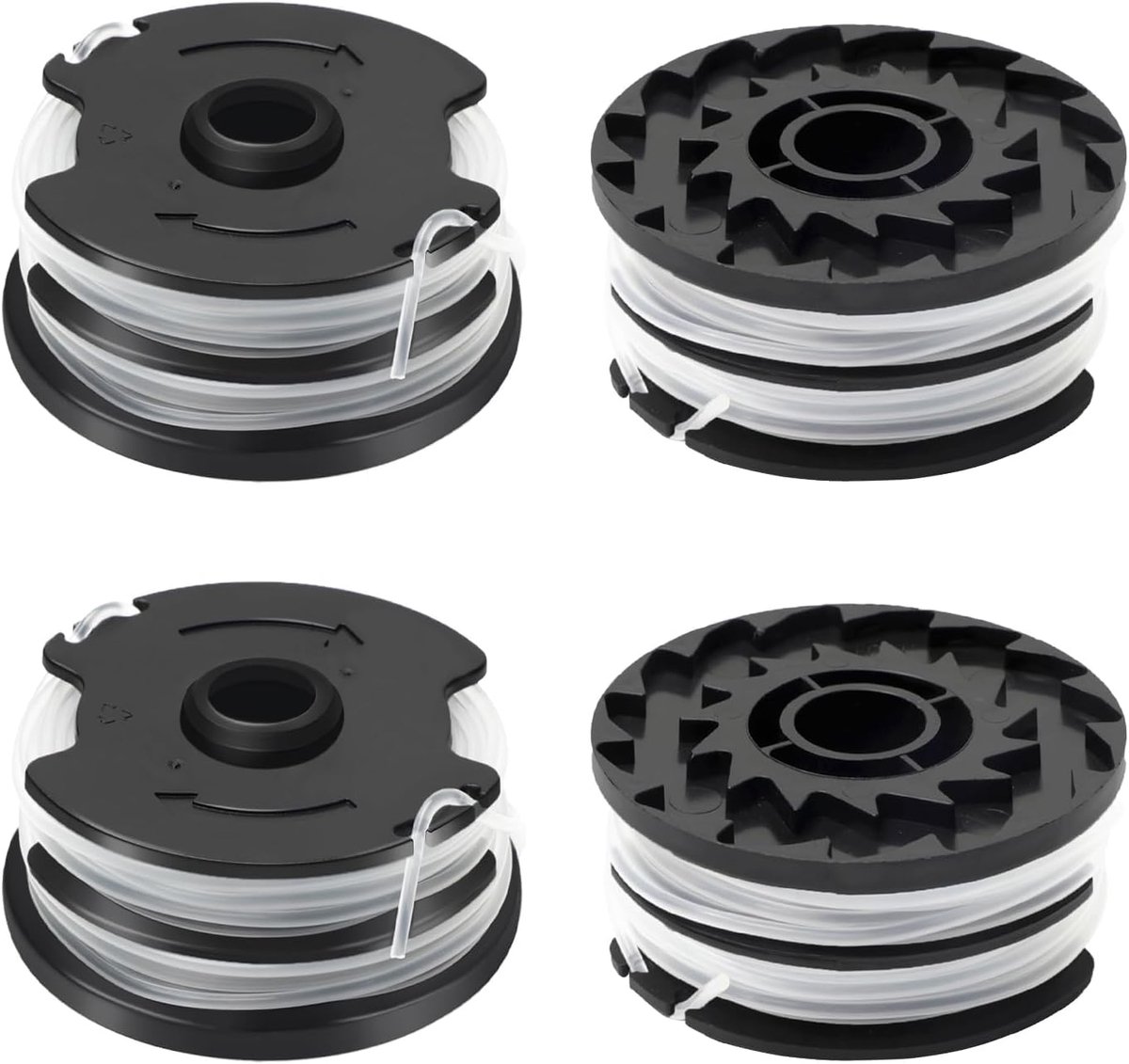 SnelShoppen - 4 Stuks Vervangende Trimmerdraad Spoel 1.6 mm - 8.3 m Lengte, Geschikt voor Parkside Tuinmachines, Ideaal voor Tuinonderhoud en Onkruidb