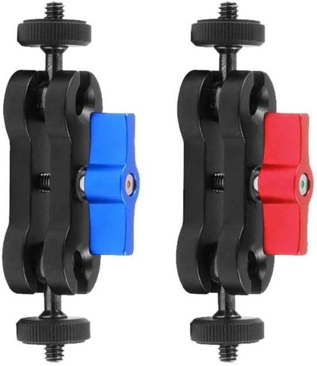 SnelShoppen - ZJchao Magic Arm Camerahouder met 360° Bevestiging, Dubbele Armhouder, 1/4 Inch Schroefgat, Aluminium, Voor Professionele DSLR en Mobiel
