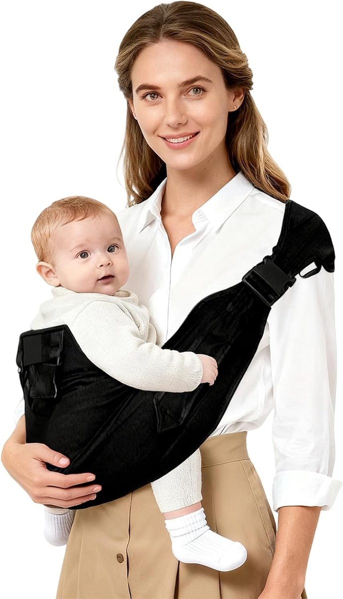 Ergonomische Babydraagzak voor Pasgeborenen tot Peuters, Comfortabele Heupdrager en Kinderdraagzak met Verstelbare Zitplaats