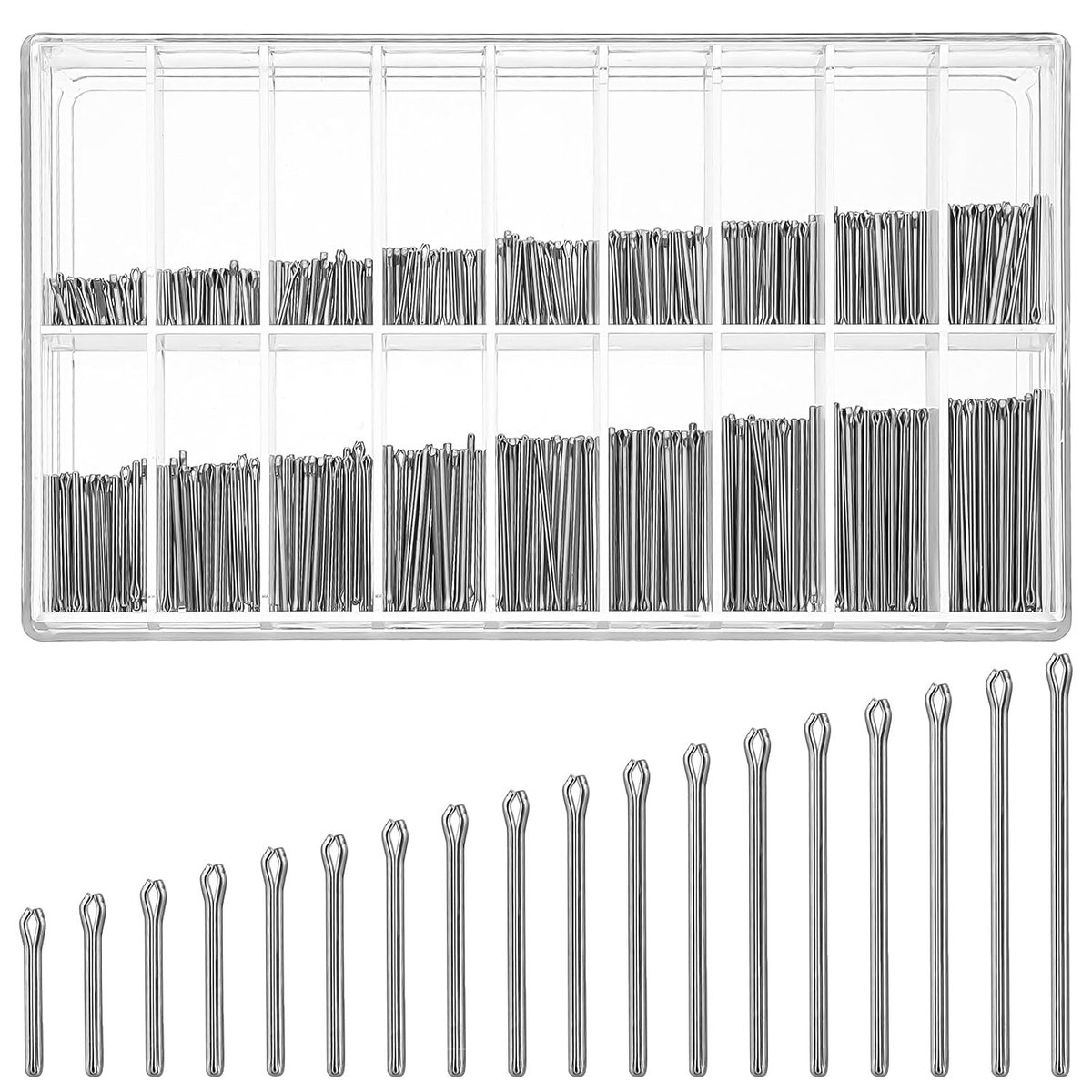 Tucnoeu 360 Pcs Stainless Steel Stainless Steel Watch Band Pins 6-23mm Stainless Steel Stainless Steel Stainless Steel - ShopVlot