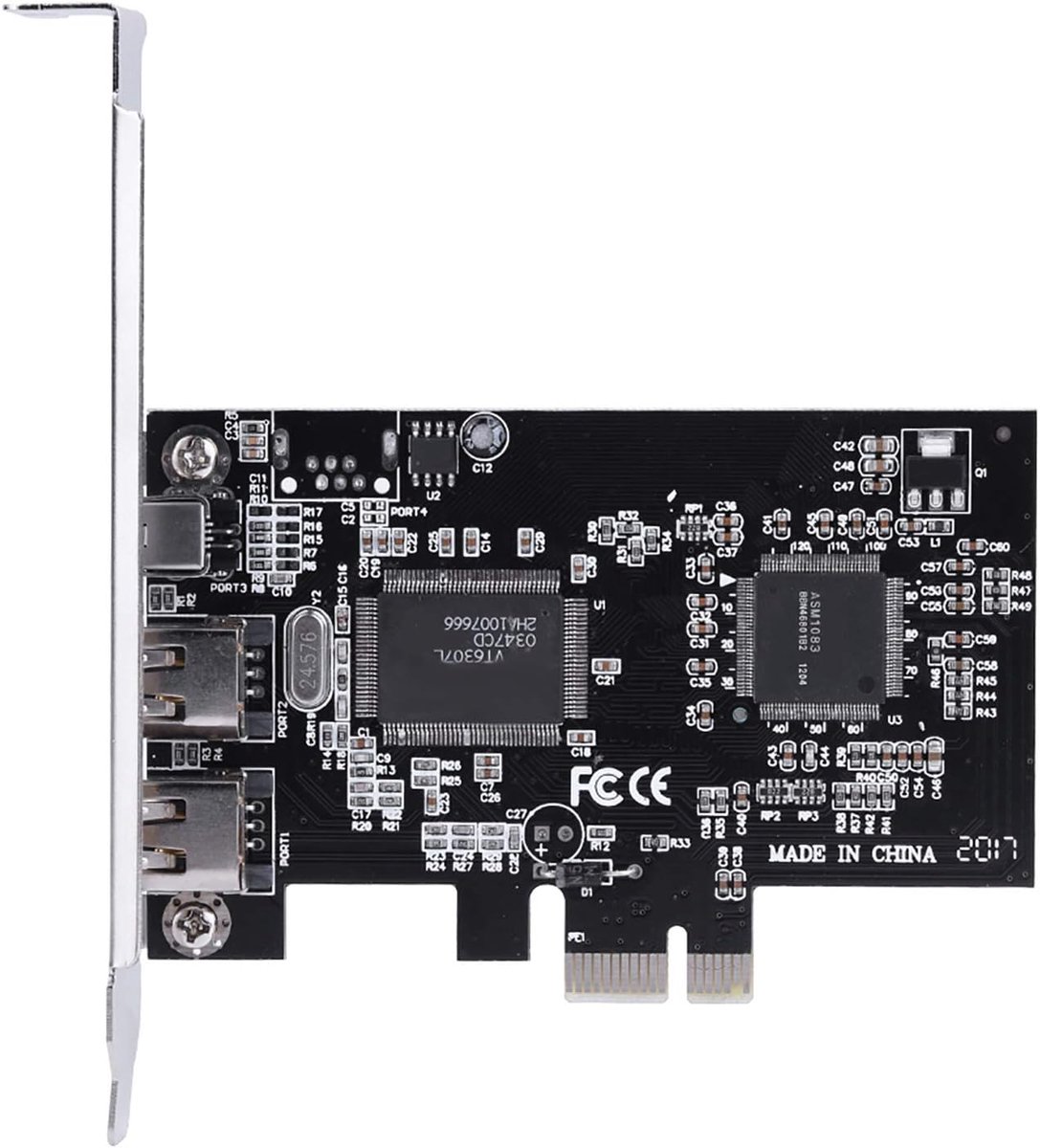 SnelShoppen - PCI-E Controller Card met Firewire Kabel, IEEE 1394 Standaard Controle Kaart voor Harde Schijf, Digitale Camera, Hot Swappable, Plug-and