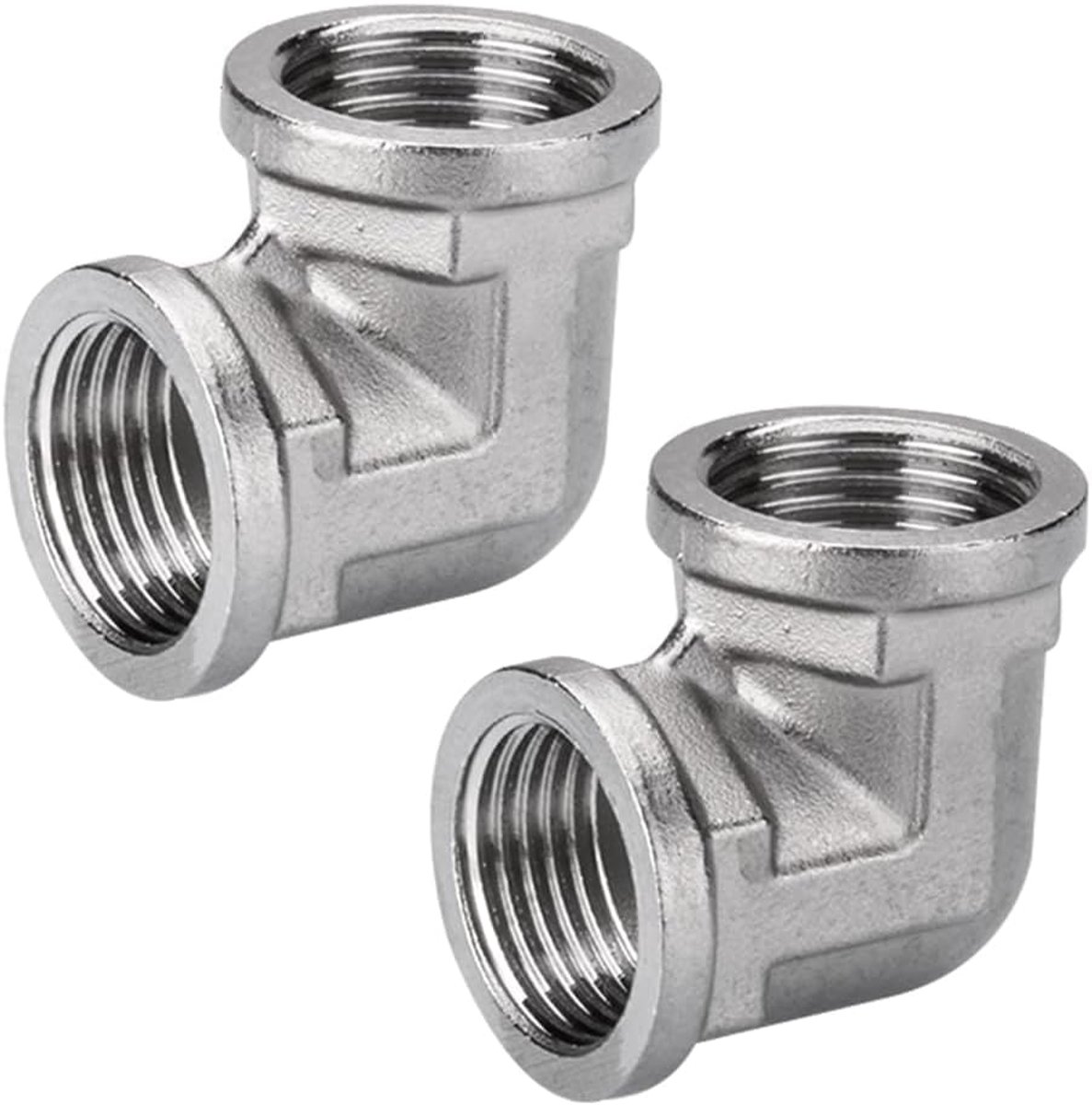 2pcs 304 Stainless Steel Angle 90°, 1/2" IG/IG, 1/2 Inch Stainless Steel Arc 90 Degree, 1/2 Inch Female Thread Tube - ShopVlot