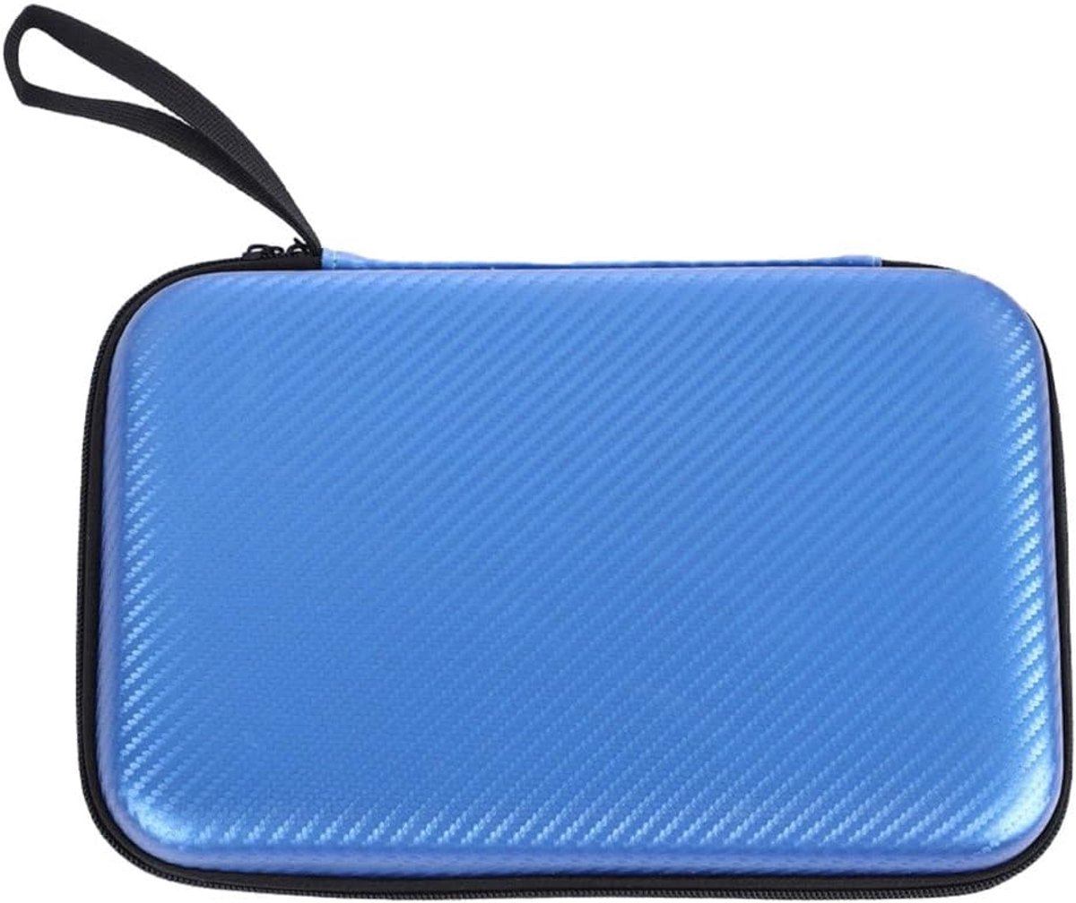 SnelShoppen - Tafeltennisbatten Tas - Hard Beschermtas voor 2 Paddles en 6 Ballen - Ideaal voor Sport, Trainingsmateriaal, Outdoor, Met Draagriem