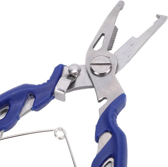 Vistang Set - Vis Tangen - Vissen Benodigdheden - Roestvrij Staal - 5 Inch - Zwart Blauw — afbeelding 4