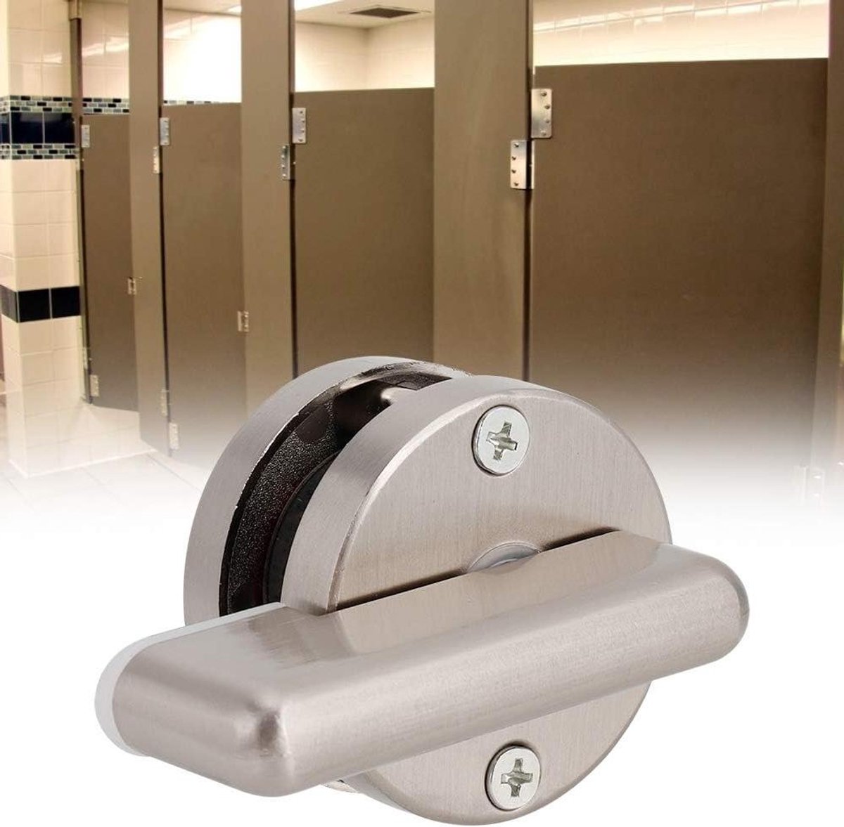 Privacy Nachtslot Deurslot - Badkamer Indicator Toiletbeveiliging - Ruimte Aangeven - Roestvrij Staal - 10 x 6 x 6 cm