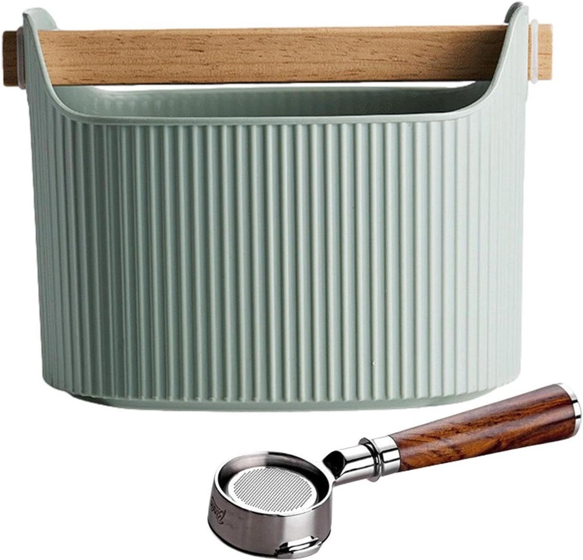 Koffie Klopdoos - Espresso Dump Bin - Koffiedik Verwerken - Schokabsorberend Ontwerp - 1300 ml - Zwart