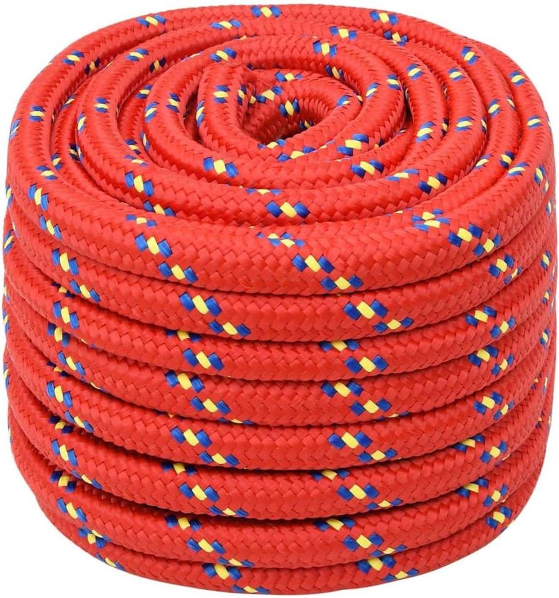 Boottouw - Polypropyleen touw - Vastzetten van boten - Weerbestendig materiaal - 20 mm x 50 m - Rood
