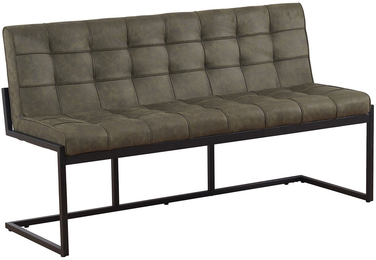 Lizzely Garden & Living Eetkamerbank 160cm Vito donkergroen microvezel eetbank