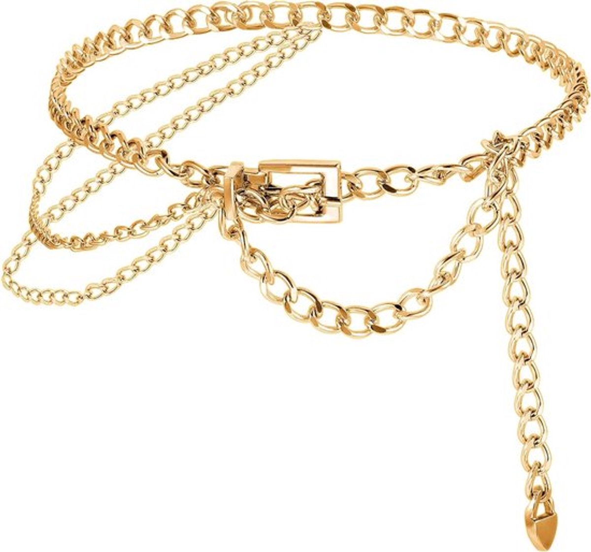 Verstelbare Kettingriem voor Dames, Gouden Tailleband voor Jurken en Spijkerbroeken, Mode Accessoire, Stijlvolle Riem voor Elke Gelegenheid