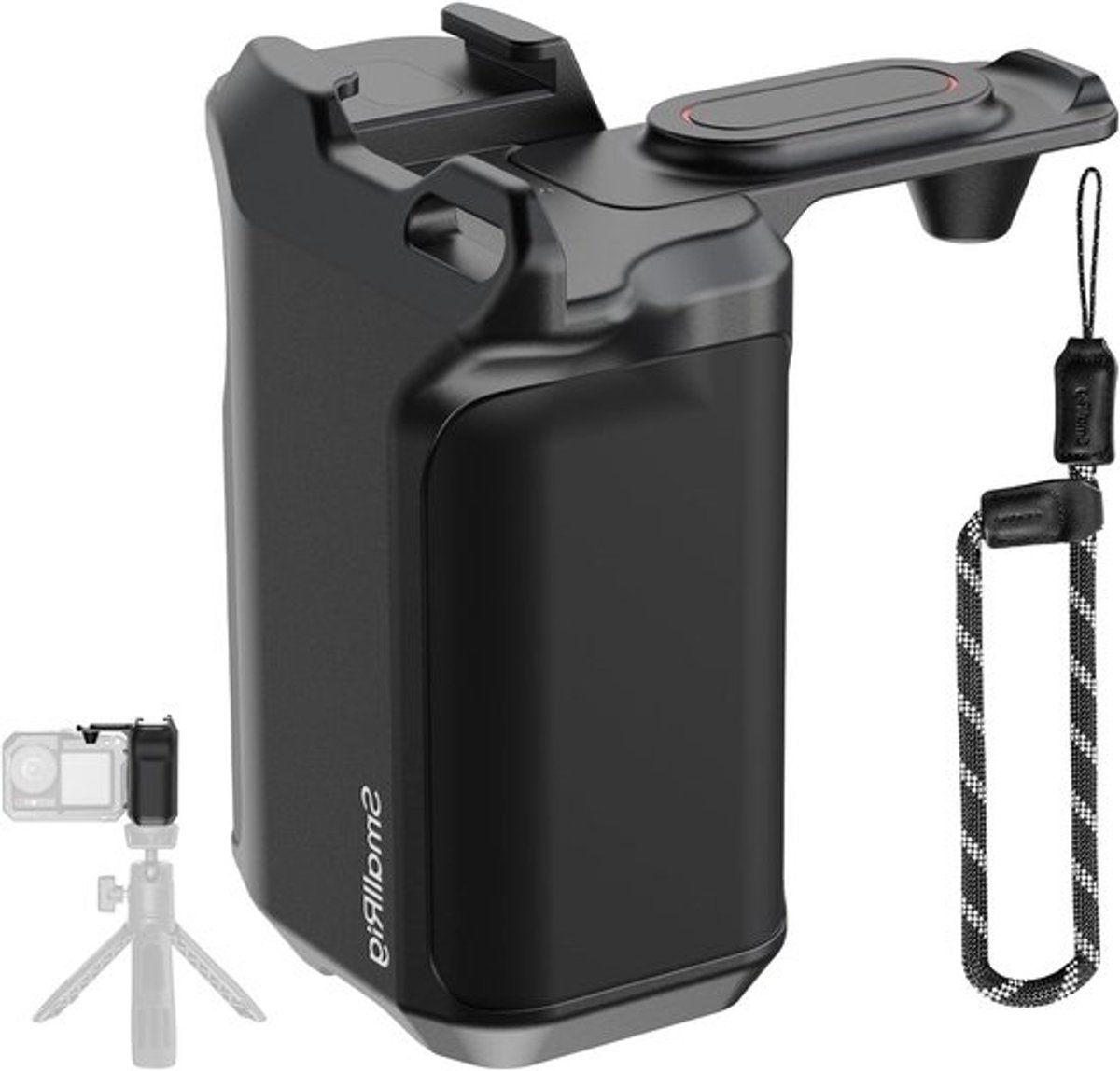 Handgreep voor Straatfotografie met Snelle Bevrijdingsknop, Koud Schoen en Polsband voor DJI Osmo Action 5/4/3, Ideaal voor Camera Grip en Bevestiging met 1/4 Draadgat