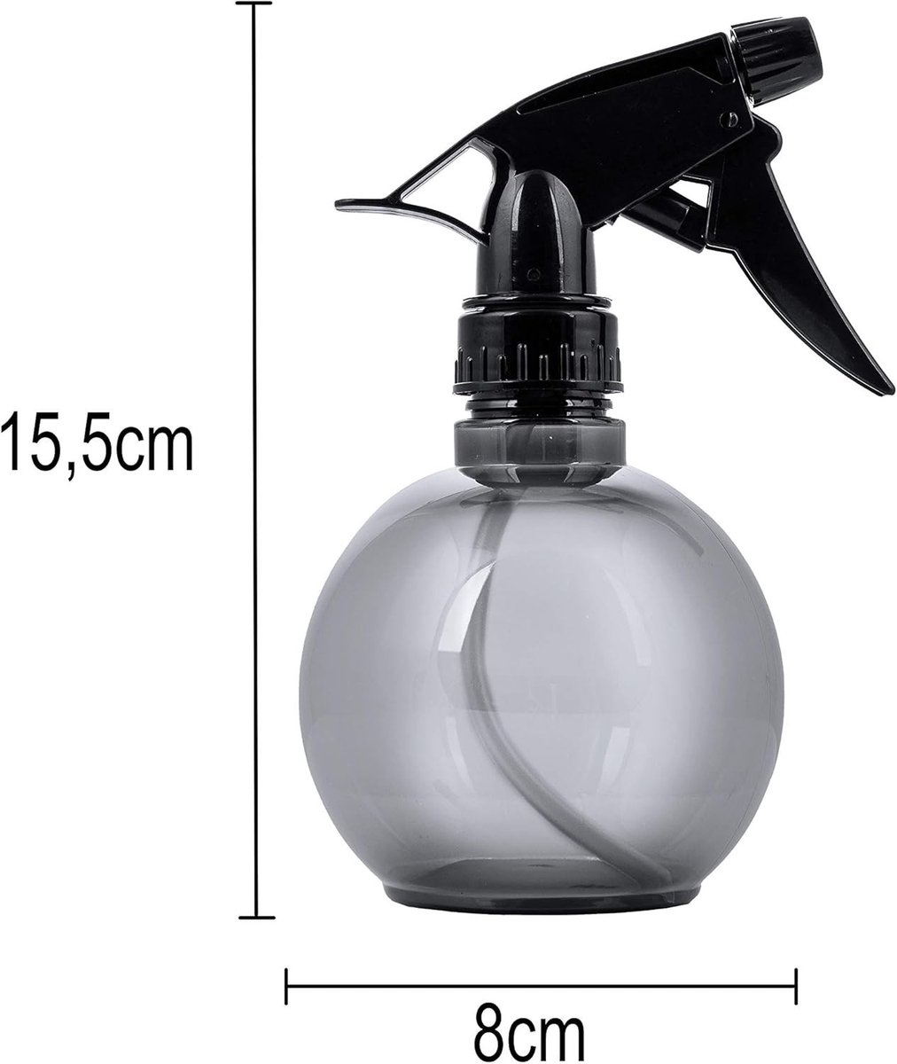 Spuitfles voor Kappers - Zwart - 300 ml - Duurzame Watersproeier met Verstelbare Sproeikop - Voor Styling en Tuinieren