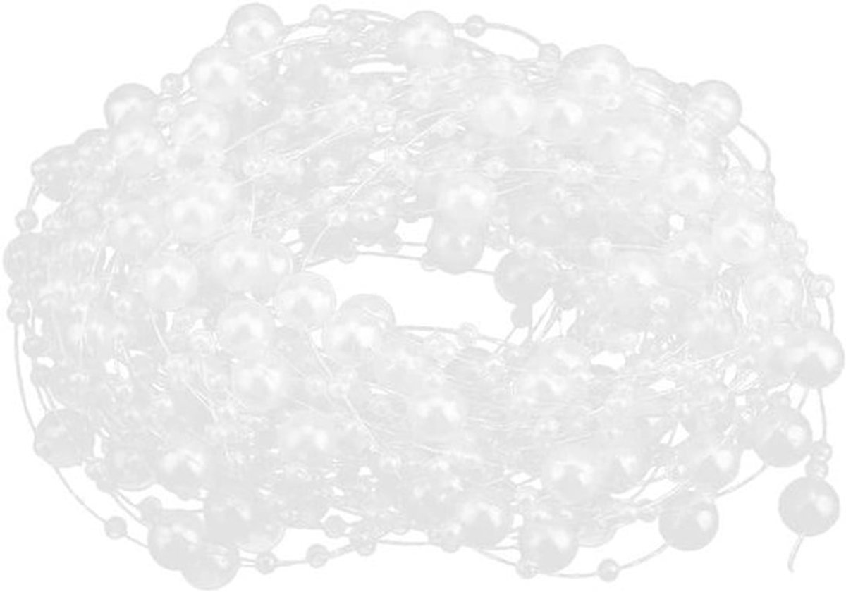 Elegante Witte Parelketting voor Feestdecoratie, Bruiloften en Speciale Gelegenheden met Kunstmatige Parels en Kralen