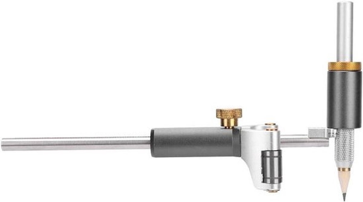 Professionele Lineaire Arc Scriber Tool voor Houtbewerking - Dual-Purpose Ruler voor Precisie en Parallelle Lijnen Tekeningen