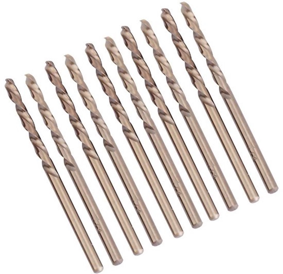 Set van 10 HSS Boorbits 1-5mm voor RVS, Gietijzer en Hoekijzer - Spiral Boor voor Precisieboringen