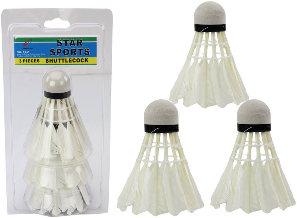 Set van 3 badmintonveren shuttles