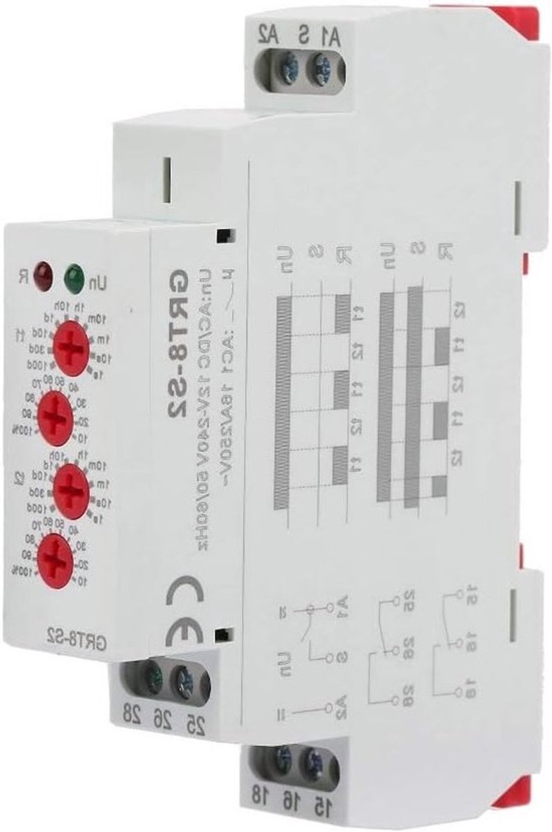 Mini Asymmetrische Cyclus Timer voor AC/DC 12-240V - Herhaalbare Aan/Uit Timer met Relay Functie