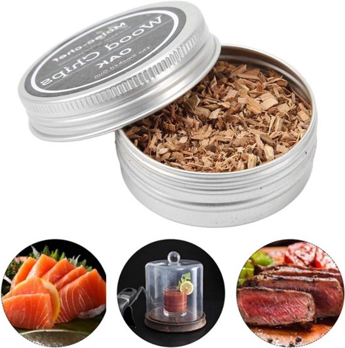 Houtsnippers voor Roken en Grillen, 8 Stuks Appel, Hickory, Eik, Beuk, Kers, Gemengd, Perzik, Peer voor Roken van Vlees en Vis