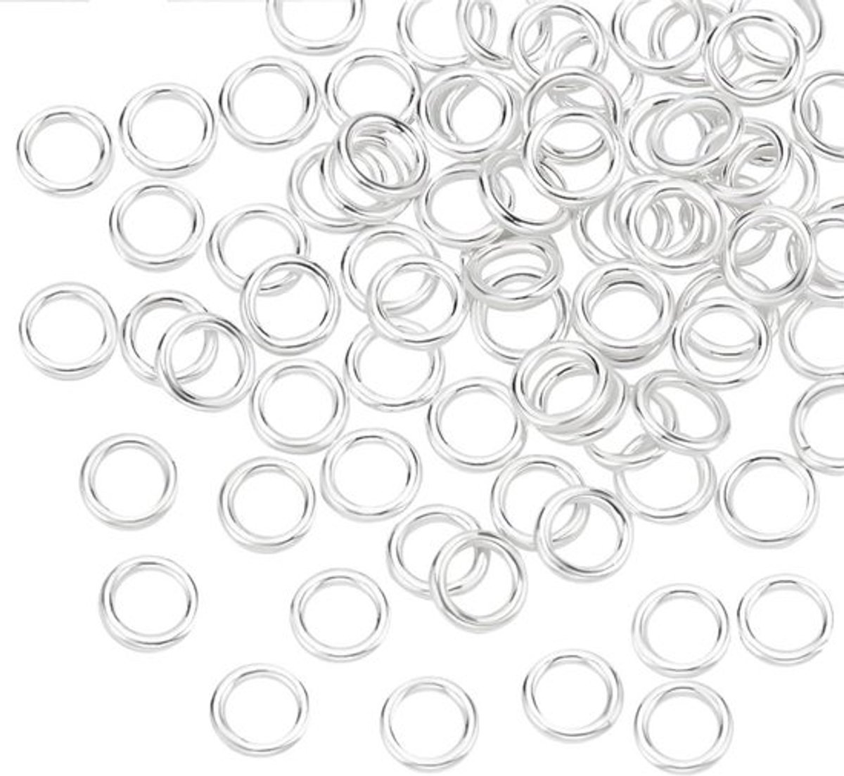 80 Stuks 925 Sterling Zilveren Gesloten Springringen 4mm voor Sieraden, Armbanden en Kettingen maken
